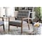 Baxton Studio Sorrento Grey Upholstered Wooden Lounge Chair 122-6766 - alternate 3